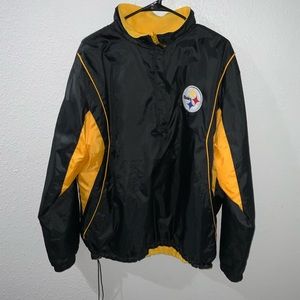 Vintage NFL Apparel Pittsburgh Steelers Lightweight Full Zip-up Jacket Men's XL